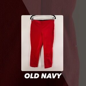 EUC Old Navy Red High Waisted Ankle Pants